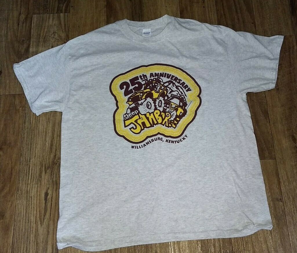Jeep Jamboree 25th Anniversary Williamsburg Kentucky T Shirt XL eBay
