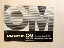 OLYMPUS OM SYSTEM ELECTRONIC FLASH T20 INSTRUCTION MANUAL GUIDE BOOK ORIGINAL
