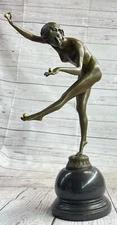 Claire Colinet's "The Juggler" Bronze Sculpture: Handcrafted Art Deco Figurine