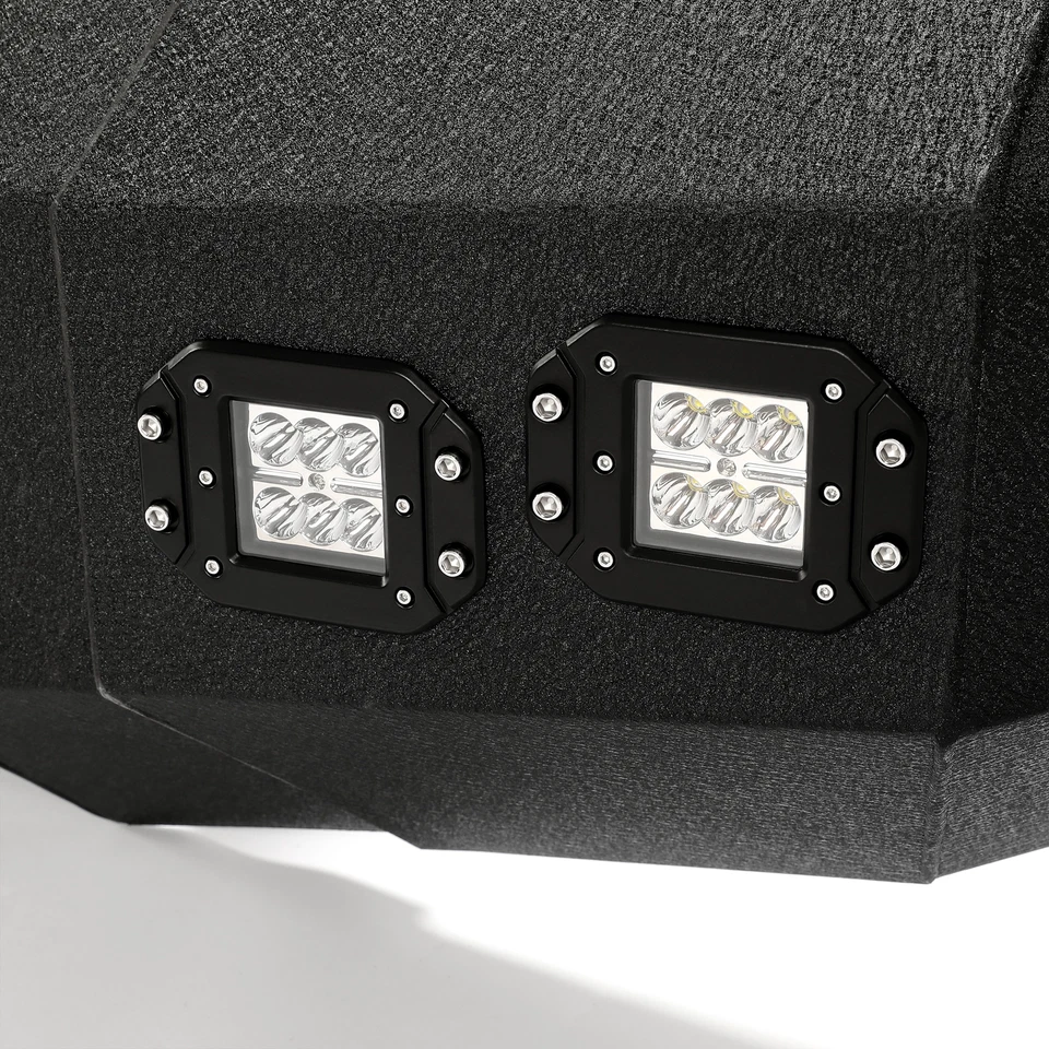 Parachoques delantero de acero con recubrimiento en polvo con anillos en D para Ford F-150 2004-2008 3 piezas Foto 4 de 4