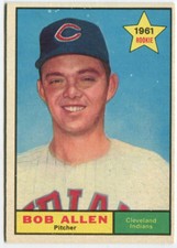 1961 Topps #452 Bob Allen Cleveland Indians - Rookie Card