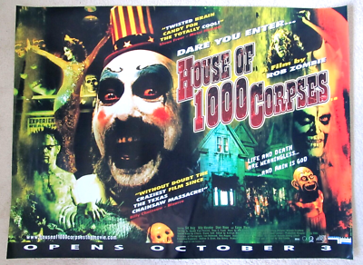 HOUSE OF 1000 CORPSES ORIGINAL ROLLED BRITISH QUAD 30x40 MOVIE