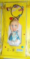 DISNEY FROZEN Queen ELSA Rubbery 2.5" Keychain CHARM FIGURE Keyring NEW