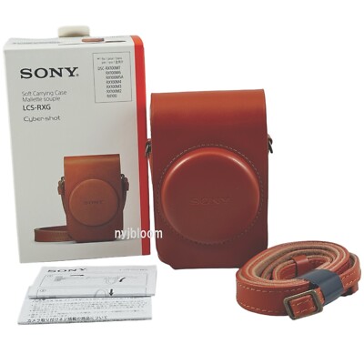 New SONY Vertical Soft Carrying Case LCS-RXG for RX100 Series Cameras -BROWN