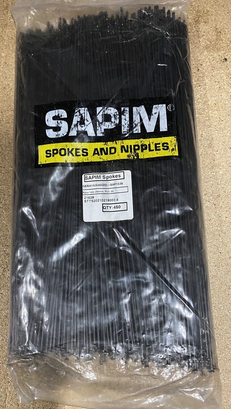 18 x Sapim RACE BLACK double butted straight pull spoke 286 14 g - 2mm x 1.8