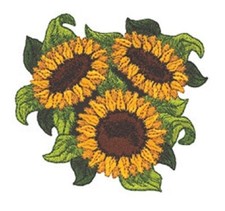 MASCHINENSTICKMOTIVE USB - SPASS IN DER SONNENBLUMEN SAMMLUNG 4X4 FLORAL