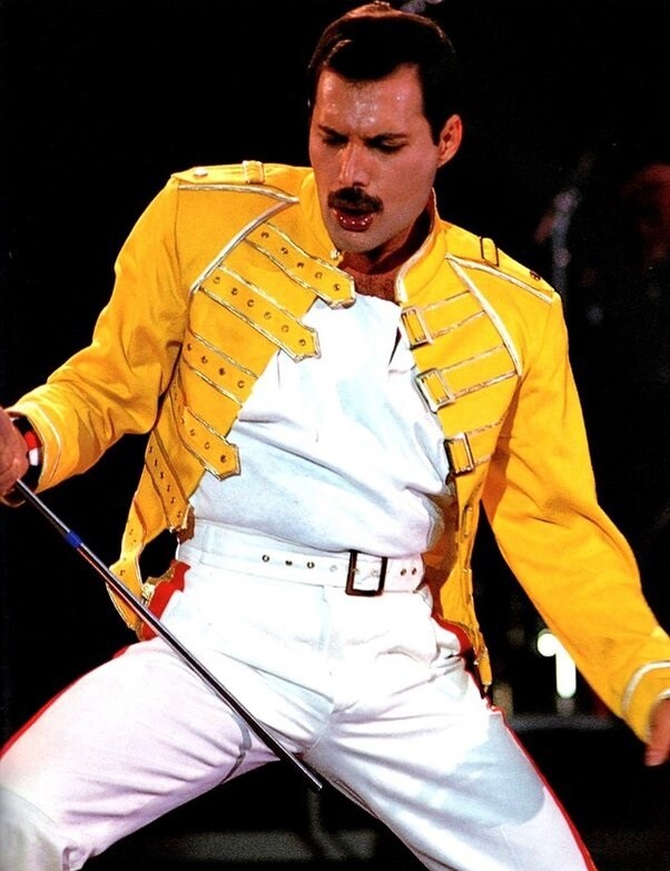 Chaqueta de cuero sintético Dance Club Freddie Mercury Concert clásica de Estados Unidos para hombre Wembley