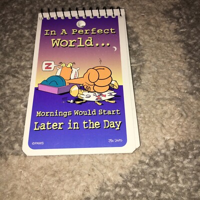 New Vintage Mead Memo Book Mini Notebook Garfield 3''x 5''