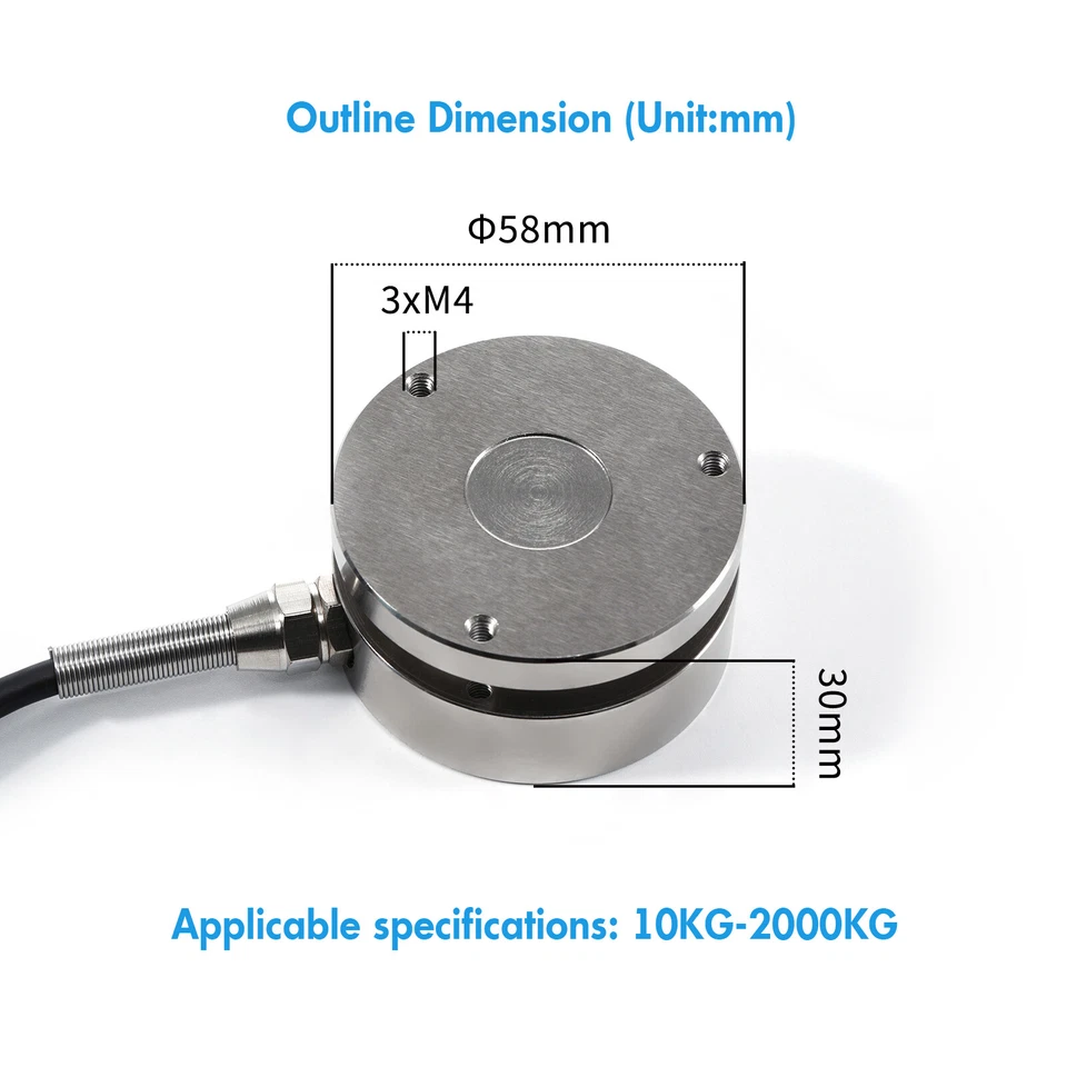 Load Cell Sensor with Transmitter Amplifier DisplayTest Compression Force Weight - Image 4 of 4