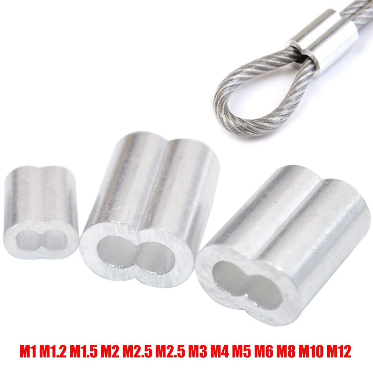 E-Z Aluminum Crimp for Steel Cable (100/Bag)