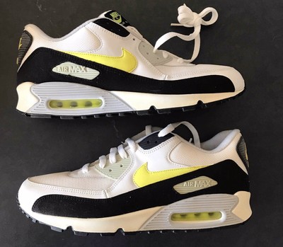 Nike Air Max 90 Sneakers Men's Size 13 White Hot Lime Black Shoes #307905  131 | eBay