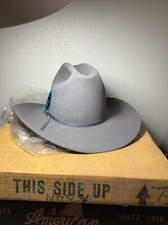 Vintage Resistol 4x Beaver Cowboy Hat Self Conforming A4144 Las Vegas Grey