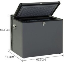 70L 3-Way Portable Deep Freezer, Caravan 12V/220V/Gas with Lock,Indoor&Outdoor