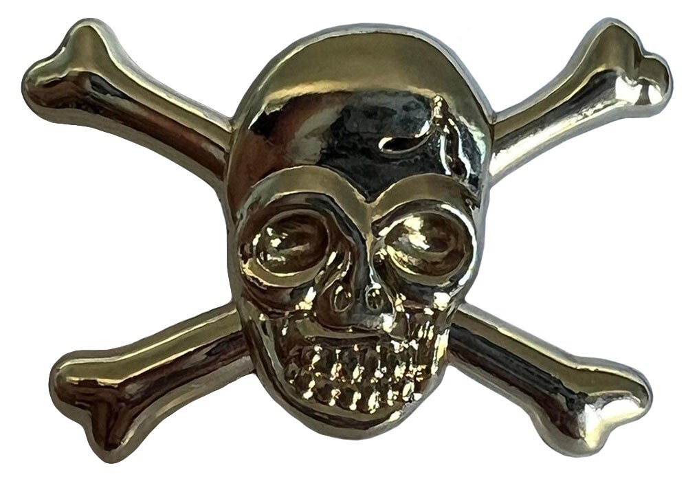Skull Ace of Spades Brooch Pins Enamel Brooch Round