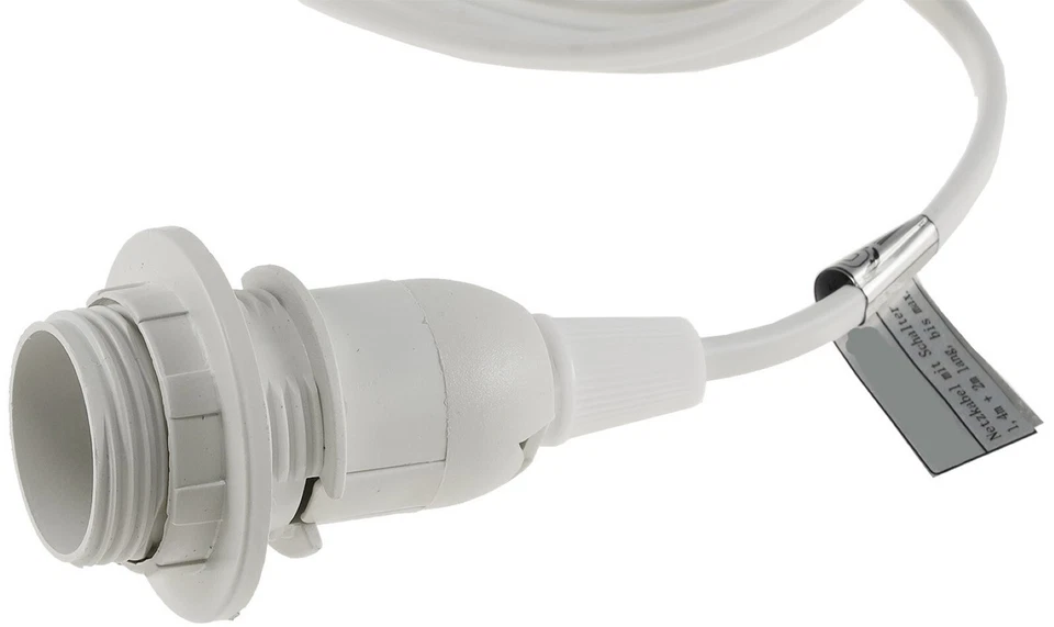 Netzkabel mit Schalter + E14 Lampenfassung 3,5 m Kabel Leuchten Fassung Stecker - Bild 2 von 4