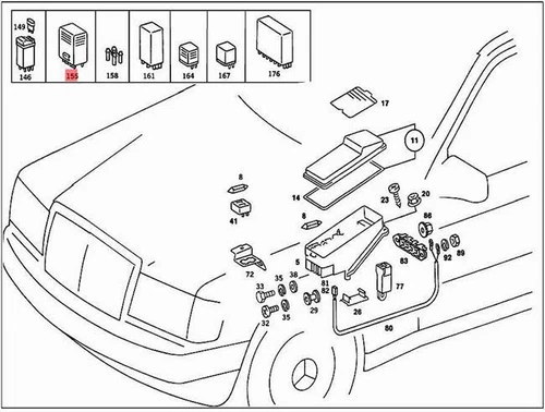 Mercedes-Benz E W124 Kraftstoffpumpe Abschaltrelais A0025450505 Original - Bild 1 von 1