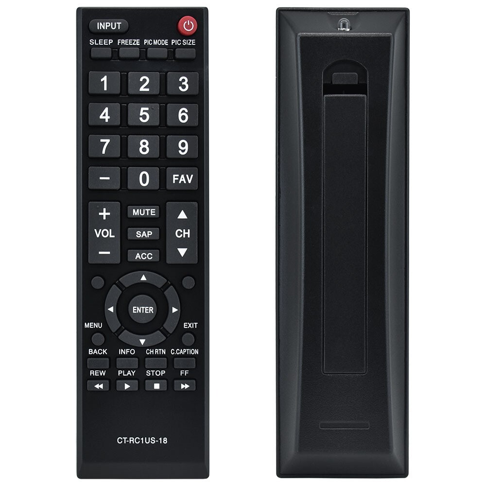 Replacement Remote Control CT-RC1US-18 For Toshiba TVs - Works With 43L420U, 49L420U, 49L510U18, 32L310U20 6 thumbnail image