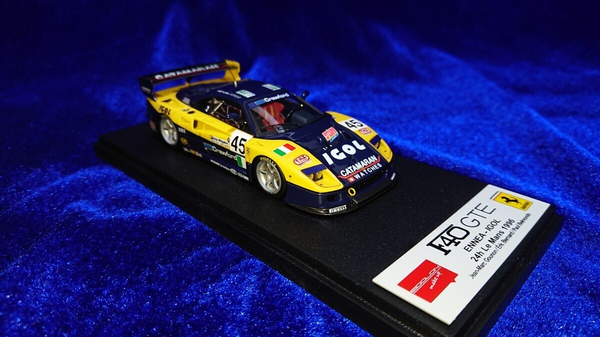 1/43 MAKE UP EIDOLON Ferrari F40 GTE Le Mans 1996 Ennea IGOL 1/43 MAKE UP EIDOLON Ferrari F40 GTE Le Mans 1996 Ennea IGOL