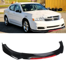 Front Bumper Lip Splitter Lower Spoiler Body Kit Red For Dodge Avenger