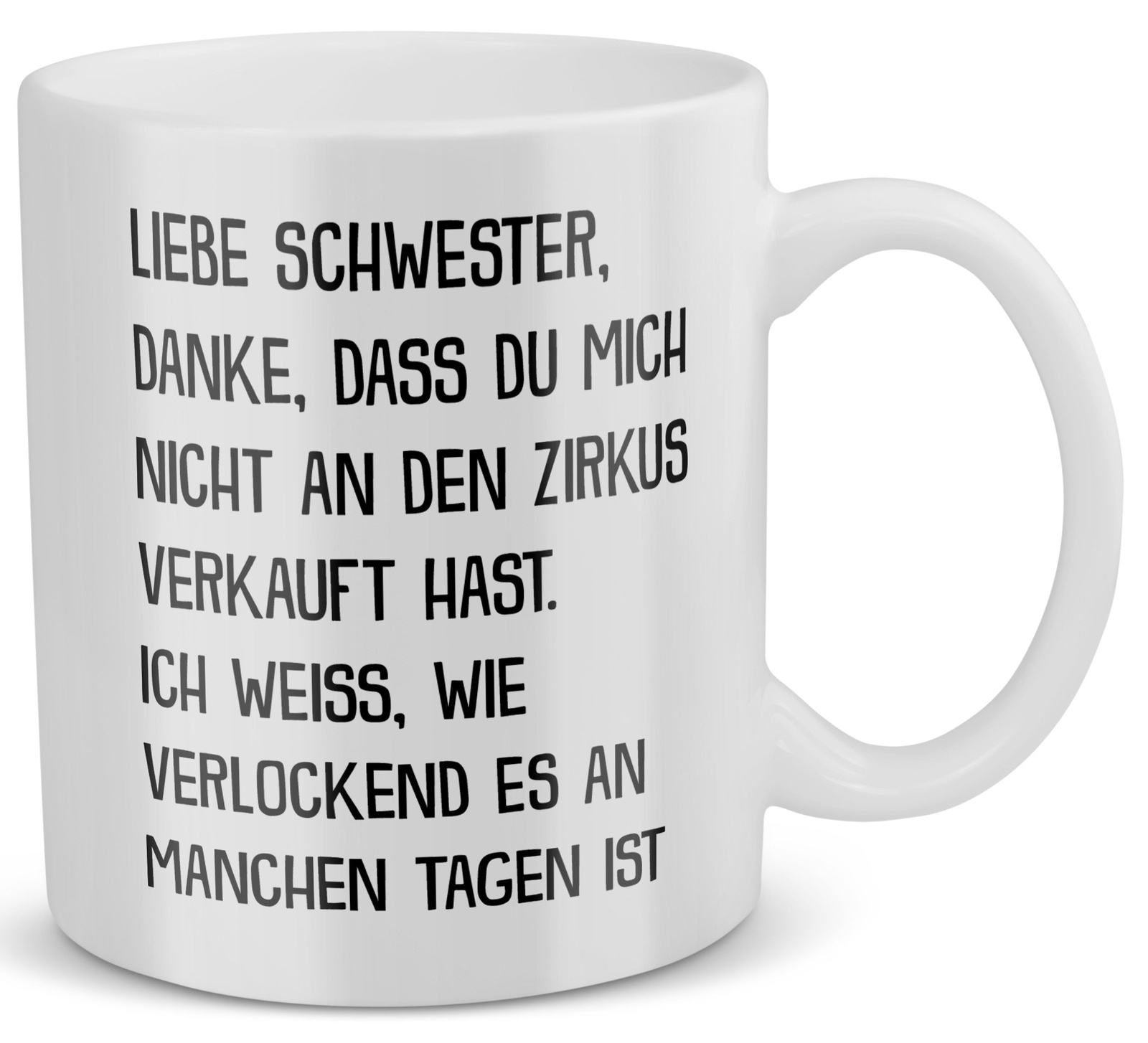 Ältere Schwester Geschenk zum Geburtstag Weihnachten Schwesterherz Tasse Frauen