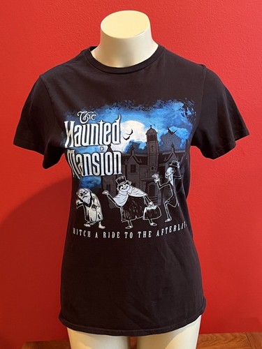 T-shirt donna Walt Disney World The Haunted Mansion nera cotone Halloween - Foto 2 di 7