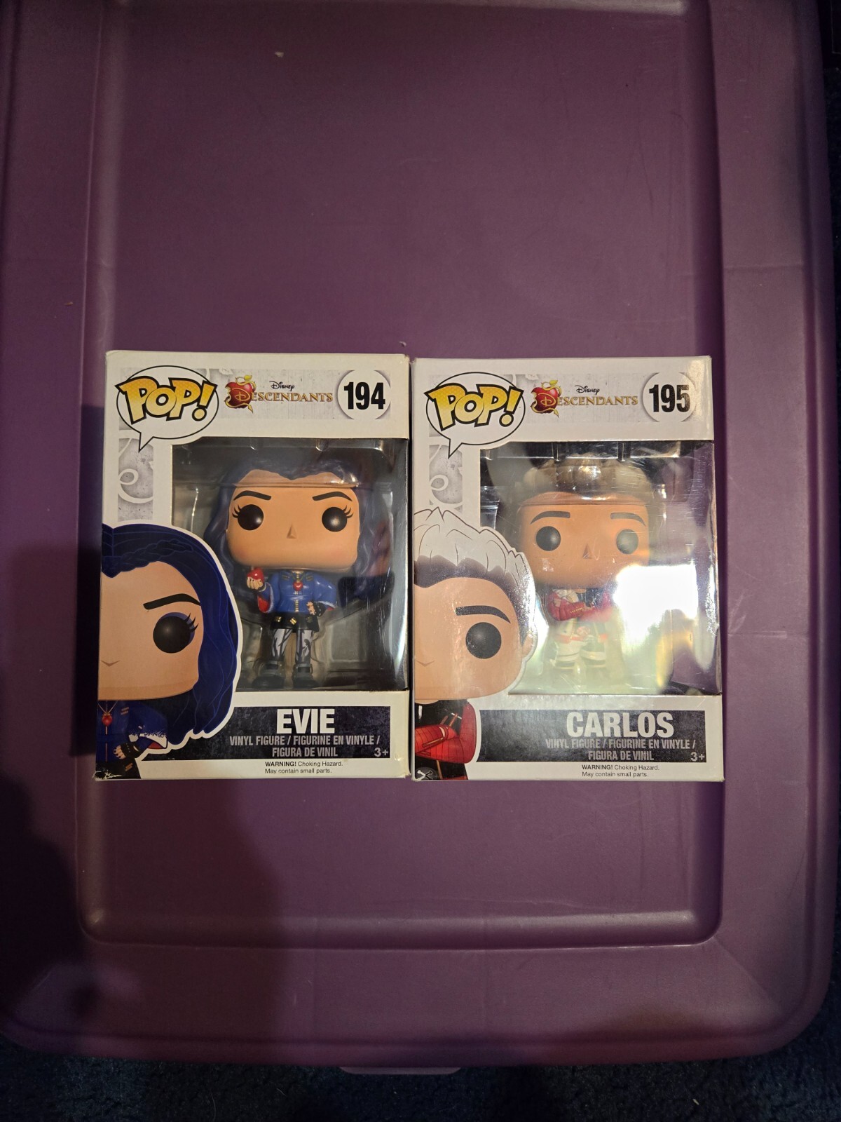 Funko Pop! Vinyl: Disney The Decedents Lot Of 2, Carlos And Evie.