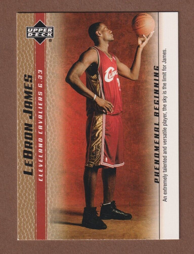 LeBron James [Gold 100] #14 2003 Upper Deck Phenomenal Beginning card