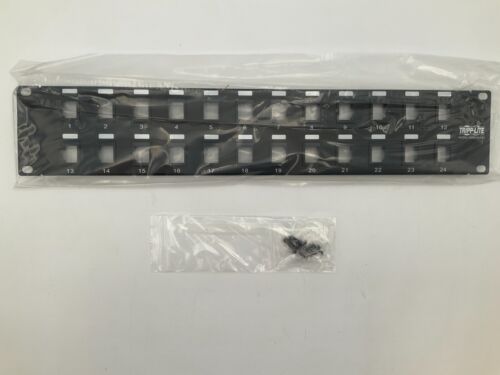 Tripp Lite 24 Port Rack Mount Blank Keystone Patch Panel Cat5e/6 N062-024-KJ NEW - Picture 2 of 14
