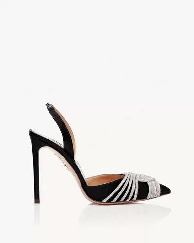 Aquazzura High heel satin pointy sandal lady - Picture 11 of 27