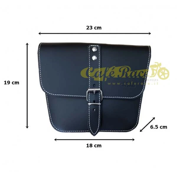 Borsa fianchetto in pelle nera specifica per MOTO GUZZI V7 III, V7 850, GUZZI V9 - Imagen 4 de 4