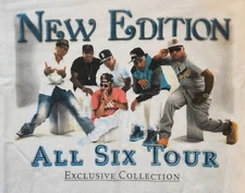 NEW EDITION All Six Concert Tour 2XL T-Shirt BOBBY BROWN McKnight Devoe Hip Hop