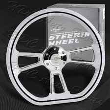 W-power 350mm D-shape White Wood Grip 6hole Chrome Spoke 14 Steering Wheelhorn W-power 350mm D-shape White Wood Grip 6hole Chrome Spoke 14 Steering Wheelhorn