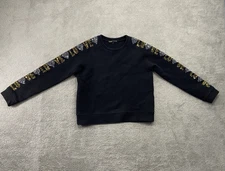 Maje Topaz Love Sweatshirt Women's Small Black Sequin Embroidery Designer Cozy