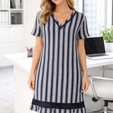 Linen mix casual pocket dress Size 16 by Next