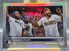 GUERRERO / TATIS 2022 Topps Series 1 #320 HOW FAR HOME RUN DERBY RAINBOW FOIL 