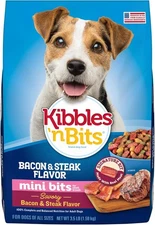 Dog food bacon&Steak Flavor Dry Dog Food,Mini Bits Small Breed Savory 3.5 lb.Bag
