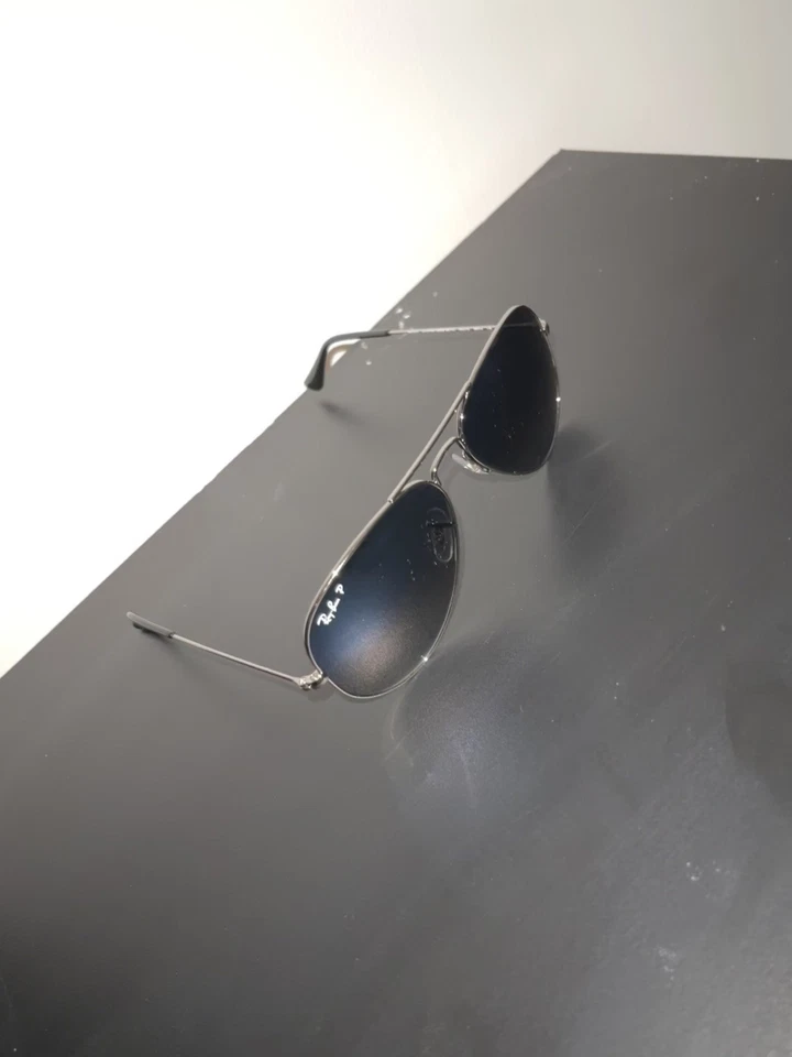Ray-Ban RB3025 Aviator Large Metal W0879 58-14 3N Grey Frame Green Glass Lenses, photo 1 of 5