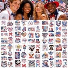 American Flag 250th Anniversary Tattoos Fourth of July Decor America-1129