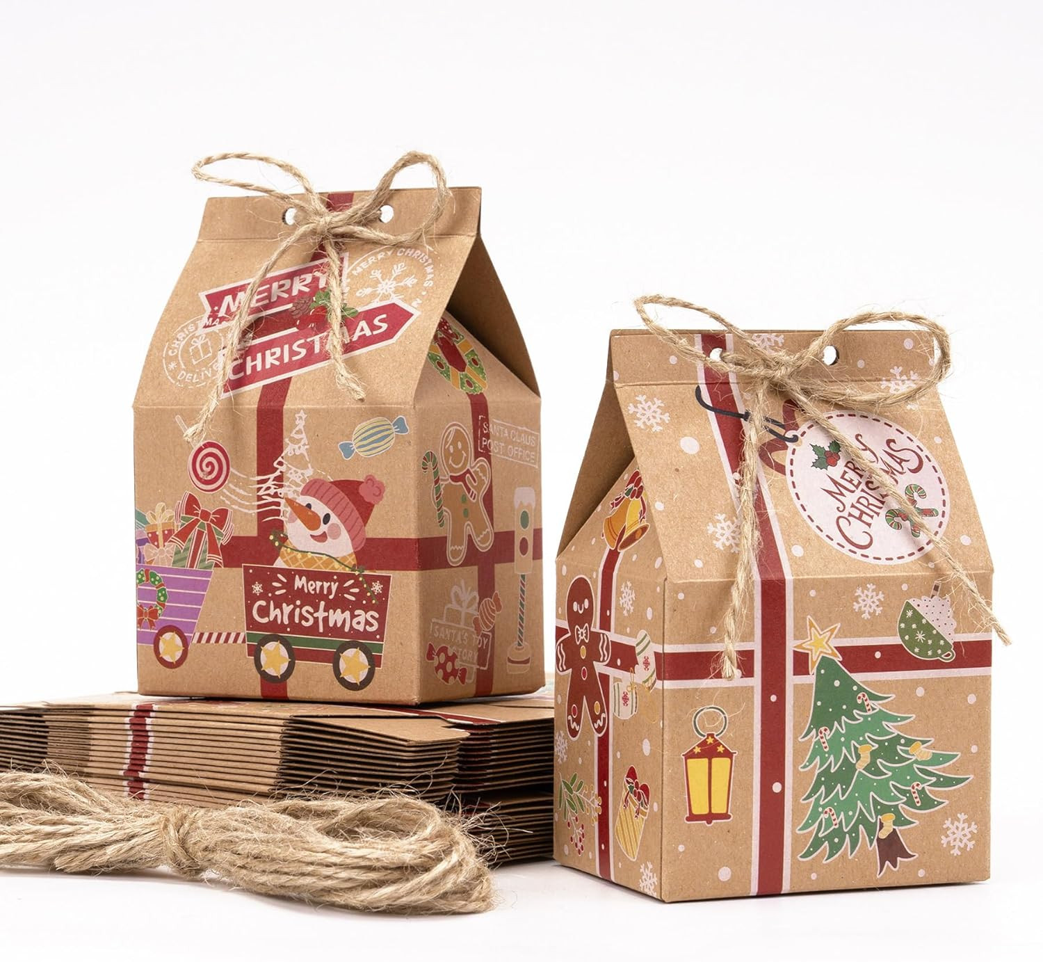 Es, 26 Pack House Shaped Christmas Gift Boxes Treat