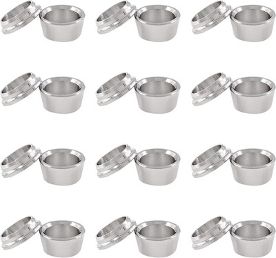 12 Pairs Compression Fitting Ferrule Sleeve, 304 Stainless Steel 1/4'' Tube OD Co