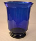 PartyLite Cobalt Blue Glass Blue Brilliance Footed Hurricane Candle Holder 6.5" — photo 2