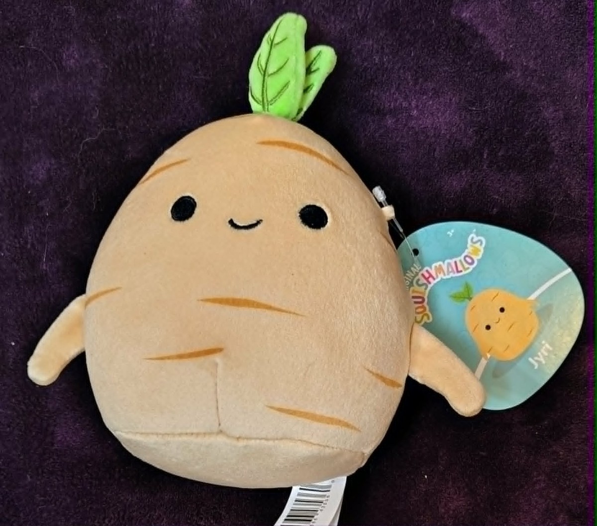 Mellojoy ジンジャーブレッドメロイア Squishmallows Jyri The Ginger Root Ginseng Plush Vegetable Stuffed