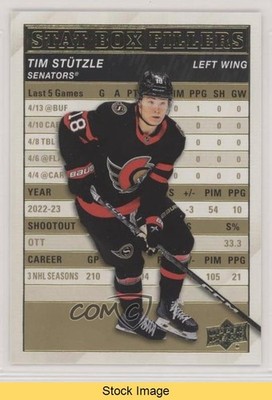 2023-24 Upper Deck Series 1 Stat Box Fillers Gold Tim Stutzle #SB-5 READ 19le