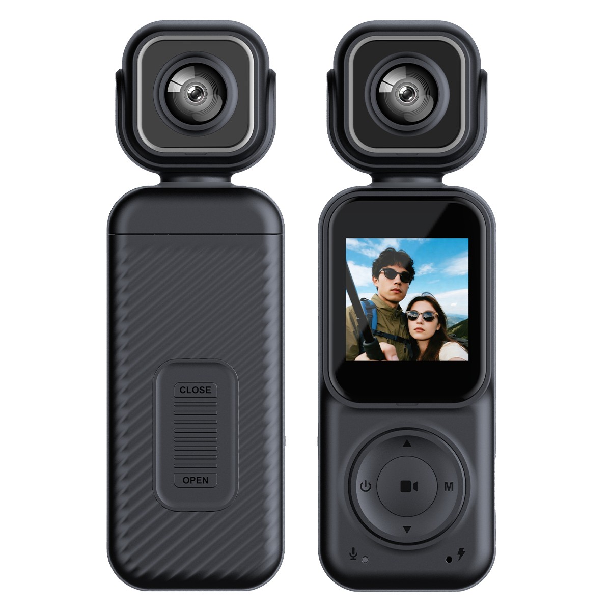 Dual Lens Sync Record Action Cam 4K 2K Video 130&deg; Wide Angl