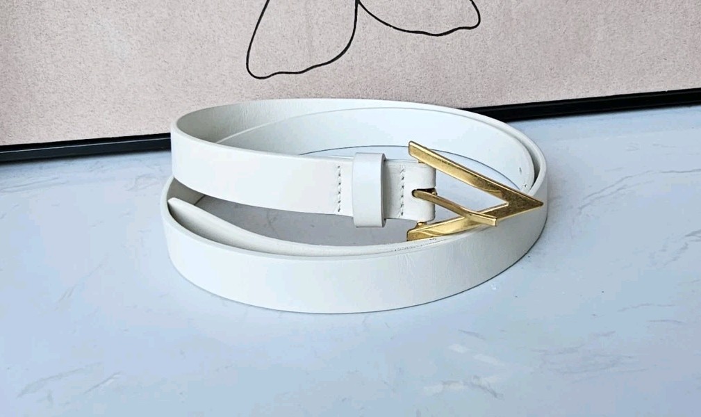Bottega Veneta White Triangle Belt Leather 90cm/36in | eBay display picture 3