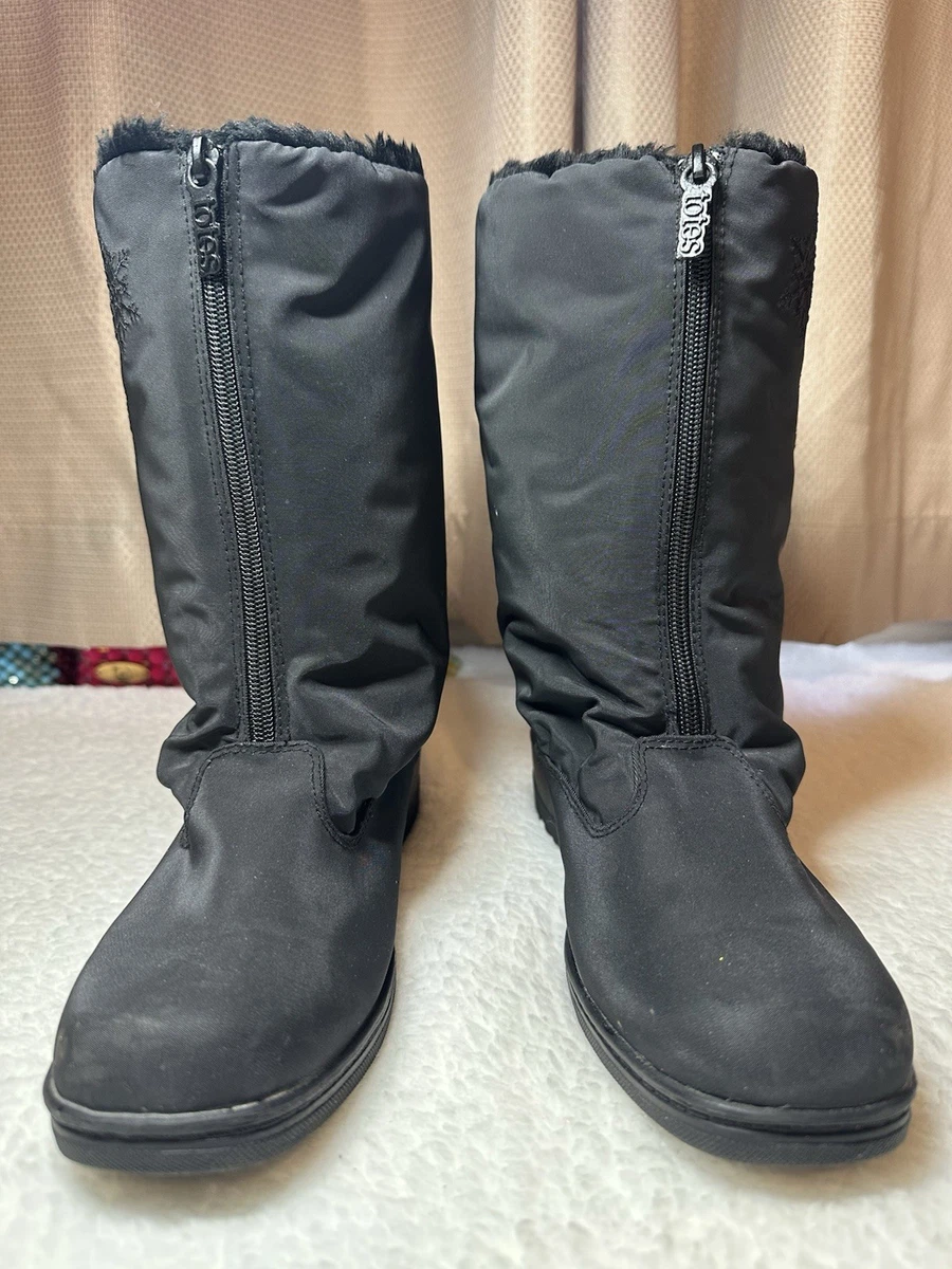 Totes Black Fur Boots for Women for sale | eBay Totes NIB Snow/Rain Boots Black White Zipper on sides Size 6M Black Fur … main image 0