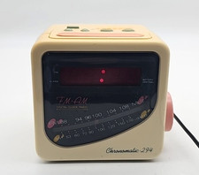 Radio Shack Chronomatic 294 Analog AM/FM Alarm Clock Radio Cube Retro FOR PARTS