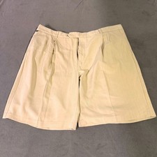 Tommy Bahama Silk Blend Pleated Shorts Men's 40 Khaki Resort Wear Travel Golf