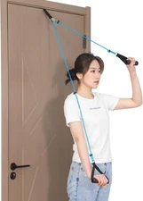Shoulder Pulley Over-Door Therapy System with Metal Pulley & Padded Handles