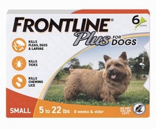 FRONTLINE Plus for 5 to 22 Pounds Dogs - 6 Doses